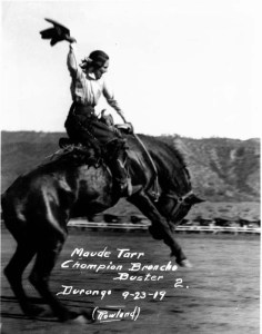 Maud (Tarr) Sauble, Champion Buckaroo, 1919   Photo courtesy of Pioneer Bluffs Foundation